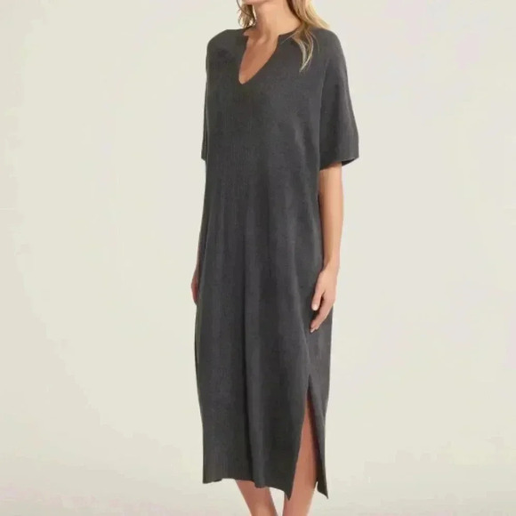Barefoot Dreams Dresses & Skirts - Barefoot Dreams CozyChic Ultra Lite® Caftan Knit Dress Carbon Gray One Size